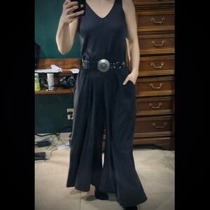 Super Wide Leg Scoop Neck Jumpsuit